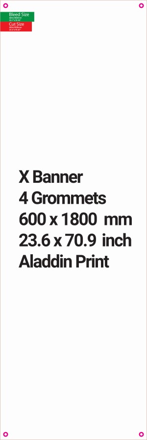 X Banner by Aladdin Print